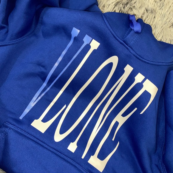 Vlone hoodie authentic Blue white